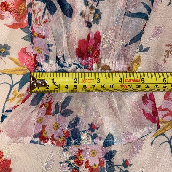 Like new, worn a few times. Loft Iridescent Ruffled Sleeves Blouse - Picture 6 of 9